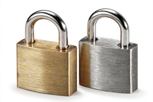 Two padlocks replaced by one shared key unlocking a joint safe symbolizing trust and security - Powered by Adobe