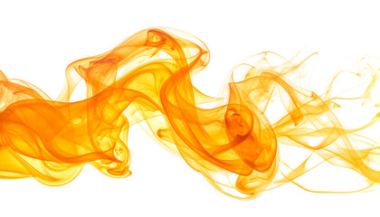 Flowing, abstract golden smoke design