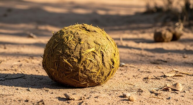 Dung Beetles Masterpiece - A Perfectly Formed Dung Ball.