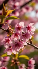 Delicate Cherry Blossoms in Full Bloom - A Springtime Delight.