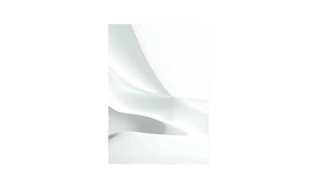 Abstract white flowing curves against a contrasting black background