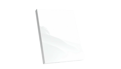 Angled stack of blank white pages with subtle shadows on a black background