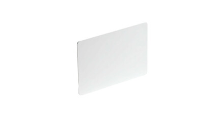 A rectangular, slightly tilted, white shape with rounded corners against black