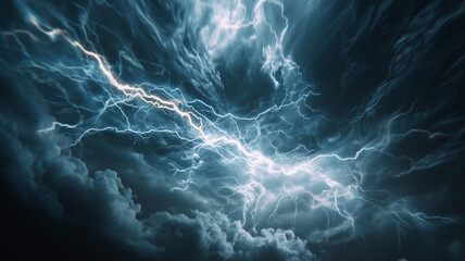 Fototapeta premium Dramatic Storm Clouds with Lightning