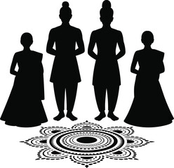 Traditional Diwali Celebration Vector Bundle