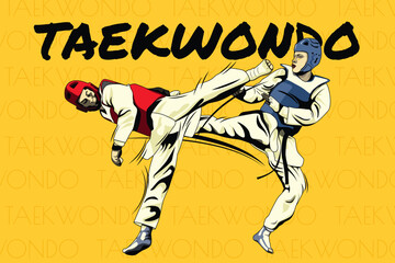 Modern taekwondo academy poster design