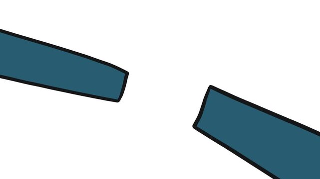 At the edges of the canvas there are two blocks sticking out, pointing towards the center.