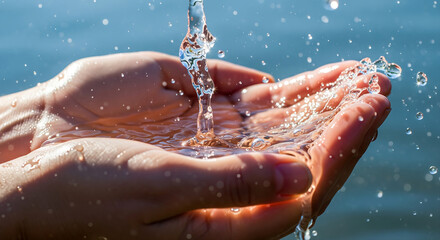 Fototapeta premium Symbol of Water Conservation and Purity
