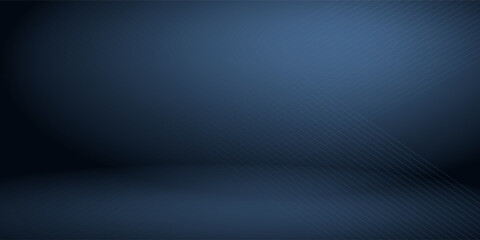 Abstract Luxury gradient Blue background. Smooth Dark blue with Black vignette Studio Banner.