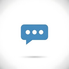 Blue Speech Bubble with Ellipsis - Communication and Dialogue Icon.