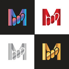 Letter M logo, M logo, Business logo, modern, minimal logo, design, colourful, icon, shape, symbol, brand, business identity, elegant, luxury, logotype, branding, custom, abstract