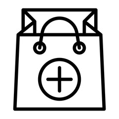 Shopping Bag With Plus Icon Representing Commerce