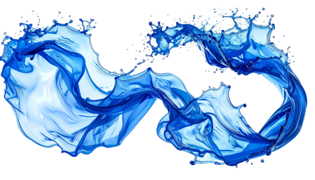 Blue water swirl on a black background - Powered by Adobe