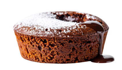 Rich chocolate lava cake dessert