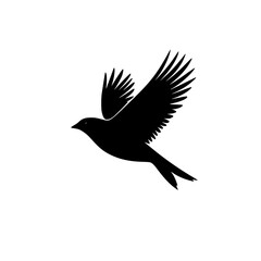 Obraz premium Minimalist Black Bird Silhouette Flight