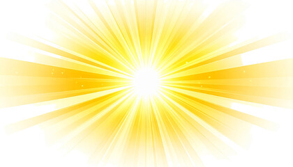 Radiant yellow burst on black background