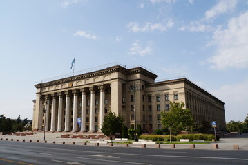 Obraz premium Landscape of Tole Bi Street in Almaty