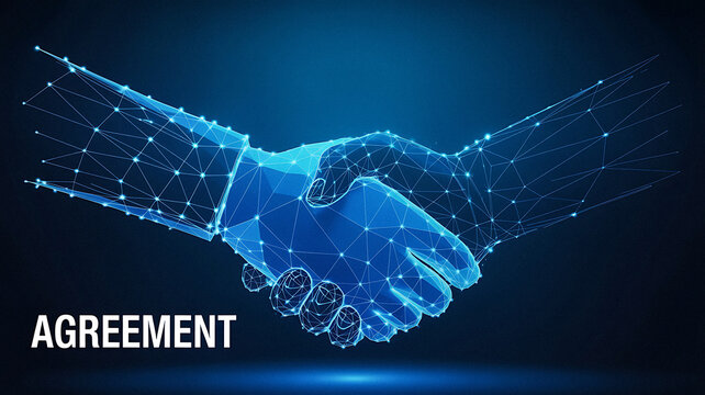 Agreement Handshake Business Digital Connection Contract Partnership