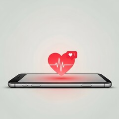 Heart Health App on Smartphone - Monitoring Vital Signs.