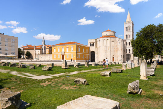 Zadar Roman Forum with St. Donatus Church, Croatia
