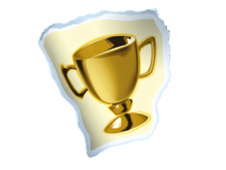 Gold Trophy Illustration on Transparent Background for Success and Achievement