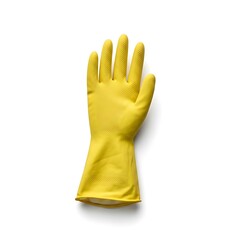 Yellow Rubber Glove - Protection for Cleaning and Household Tasks.