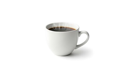 Obraz premium A cup of black coffee isolated in studio