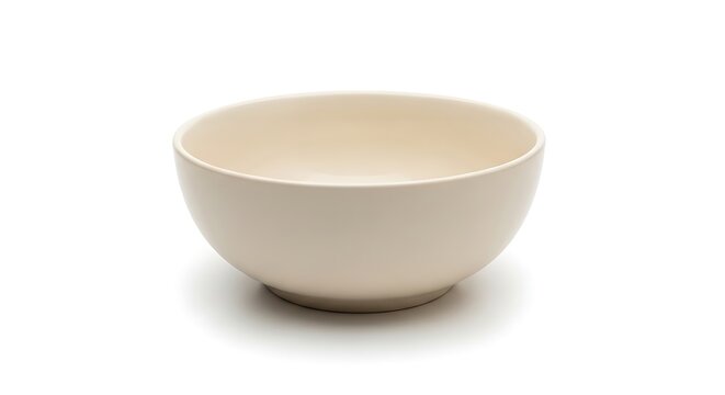 Empty ceramic bowl isolated