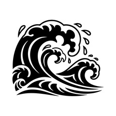 Decorative Ocean Wave – Surf Water Vector Illustration