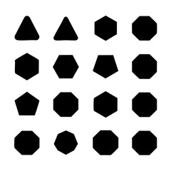 Polygon Shapes Collection – Geometric Abstract Vector Icons