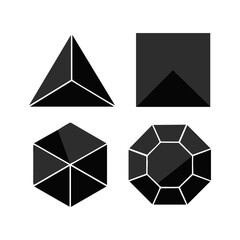 Geometric Crystal Facets – Abstract Gemstone Vector Set