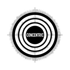 Concentric Circles Target – Minimal Geometric Abstract Vector