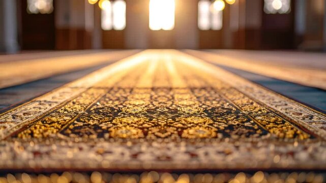 Prayer rug design in mosque