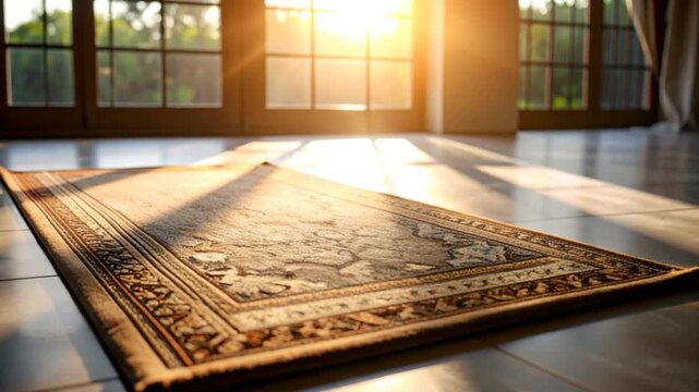 Prayer rug sunlight interior