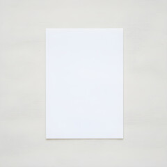 Blank White Vertical Paper Mockup on Light Wood Grain Surface