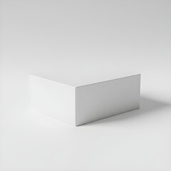 Blank White Rectangular Box or Product Package Mockup on White Background