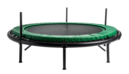 Green-padded rebounder on black background