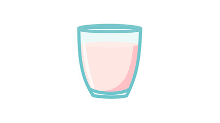 Refreshing Cold Drink Tumbler Icon in Pastel Pink and Light Blue – Perfect for Summer Vibes