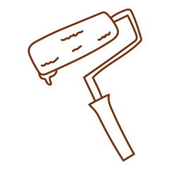Doodle Illustration of Paint Roller