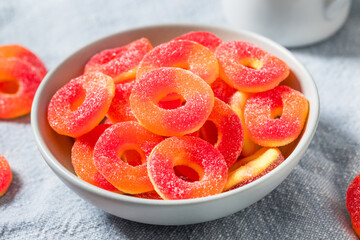 Sweet Round Peach Ring Candy
