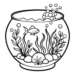 Intricate Underwater Garden Coloring Page Featuring Diverse Marine Life