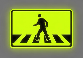Pedestrian Crossing Sign - Safety and Awareness for Road Users.