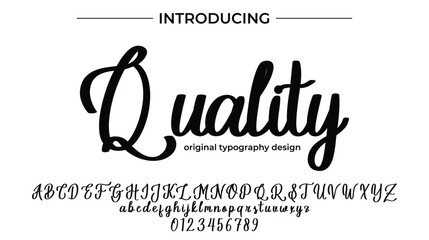 Quality Font Stylish brush painted an uppercase vector letters, alphabet, typeface