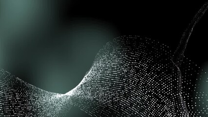 Virtual space with depth of field for HUD digital elements. Loop blue background - Powered by Adobe