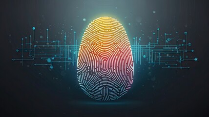 Secure your digital identity with advanced biometric fingerprint scan technology, representing futuristic data protection and personal authentication in a connected world