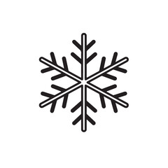 snowflake icon vector  on a white background