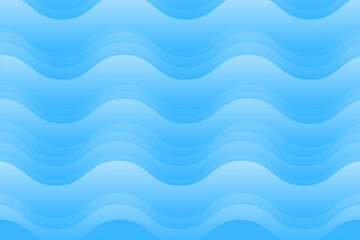 Abstract blue wave background with smooth gradient water pattern 