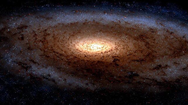 Breathtaking spiral galaxy in deep space, featuring billions of stars, cosmic dust, and nebulae. Astronomy and cosmology background.