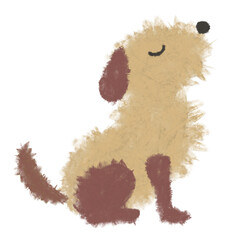 カラフルな犬のイラスト