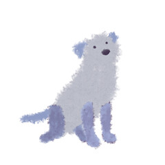 カラフルな犬のイラスト